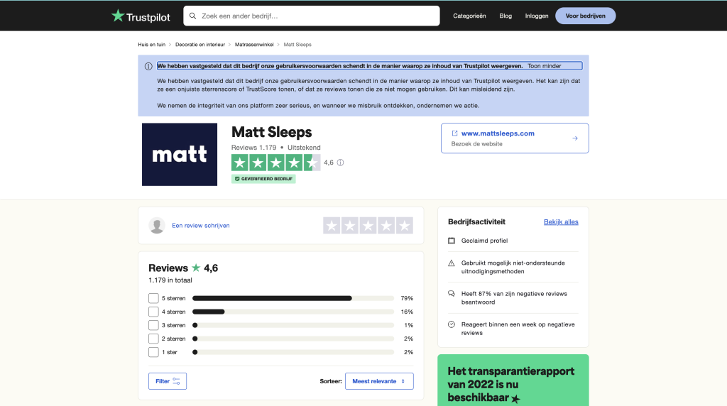 mattsleeps - matras - review