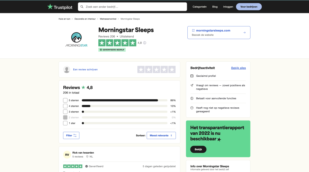 Morningstarsleeps - review- matras
