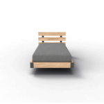 Industrial interior - wooden bed - mobile - 100x200 cm