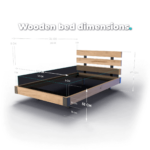Wooden bed dimensions - 120x200 cm