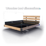 Wooden bed dimensions - 160x200 cm