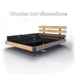 Wooden bed dimensions - 160x210 cm