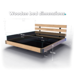 Wooden bed dimensions - 180x200 cm