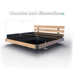 Wooden bed dimensions - 200x200 cm