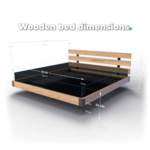 Wooden bed dimensions - 200x210 cm