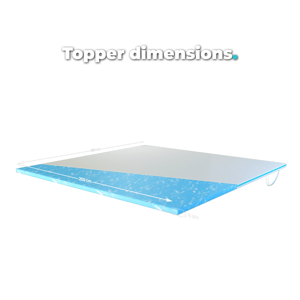 Topper dimensions - 200x200 cm