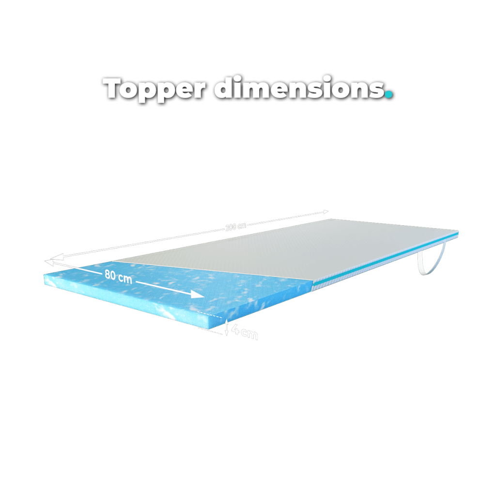 Topper dimensions - 80x200 cm