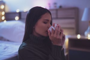 woman drinking bedtime tea